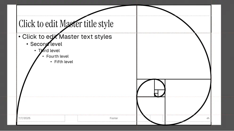 Fibonacci na slide master